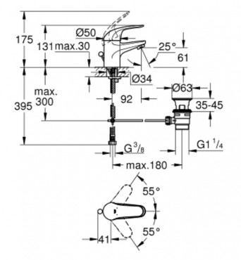 Grohe, Euroeco mosd csaptelep, 23262000