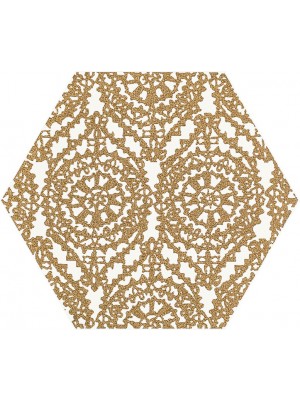 Paradyz Shiny Lines gold Heksagon inserto A 19,8x17,1 dekor falicsempe (G1)