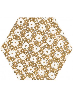 Paradyz Shiny Lines gold Heksagon inserto D 19,8x17,1 dekor falicsempe (G1)