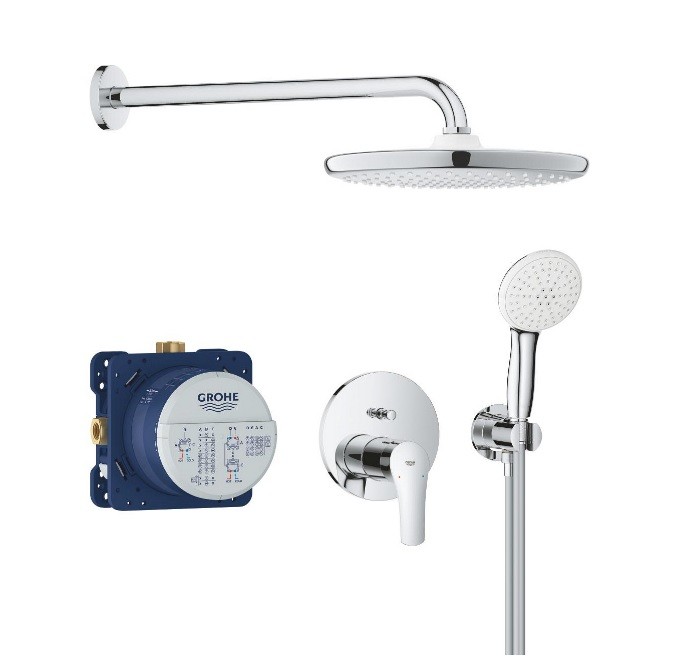 Grohe Eurosmart rejtett zuhanyszerndszer Tempesta 250 fejzuhannyal (kerek forma)